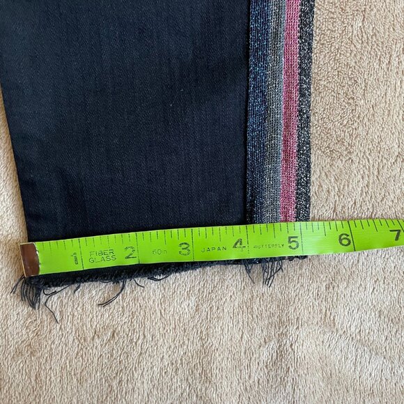 Mother High Waisted Looker Ankle Fray-Guilty Glitter Racer - Picture 7 of 10